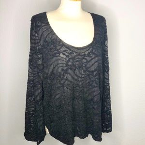 American Rag black long sleeve top